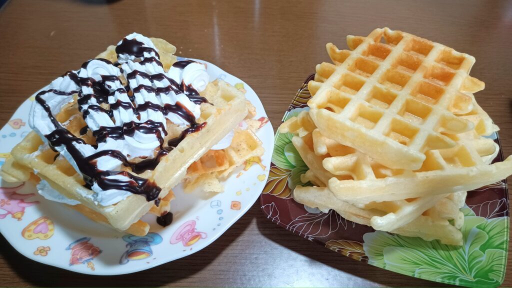 ベルギーワッフル ブリュッセル風 メレンゲとイースト菌で作る生地