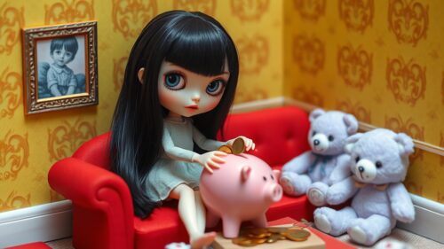 AIイメージ-貯金箱 (2)使用済