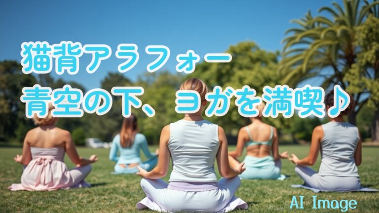 青空の元、 無料ヨガ体験 山梨