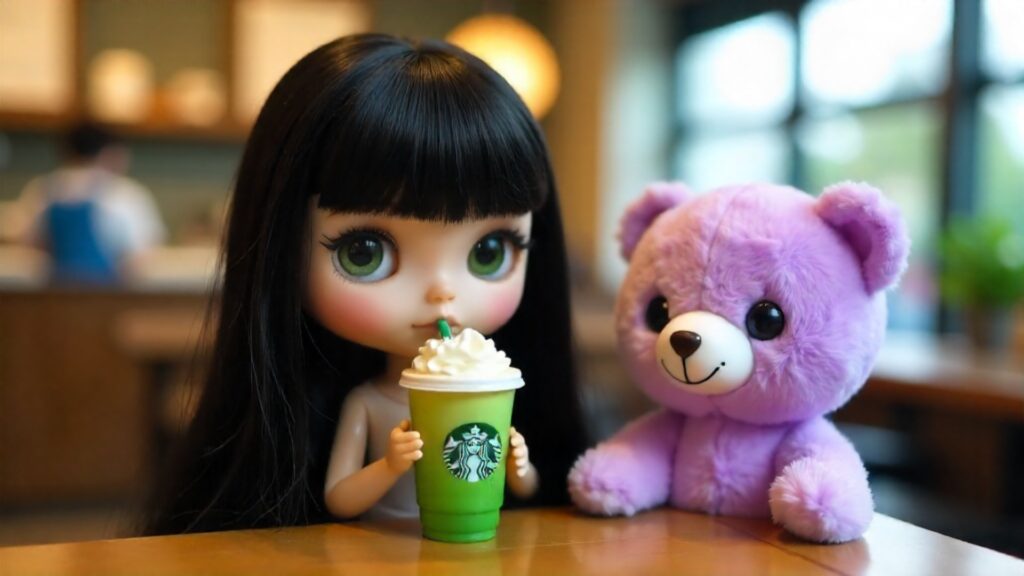 スターバックスで抹茶ラテを飲む管理人