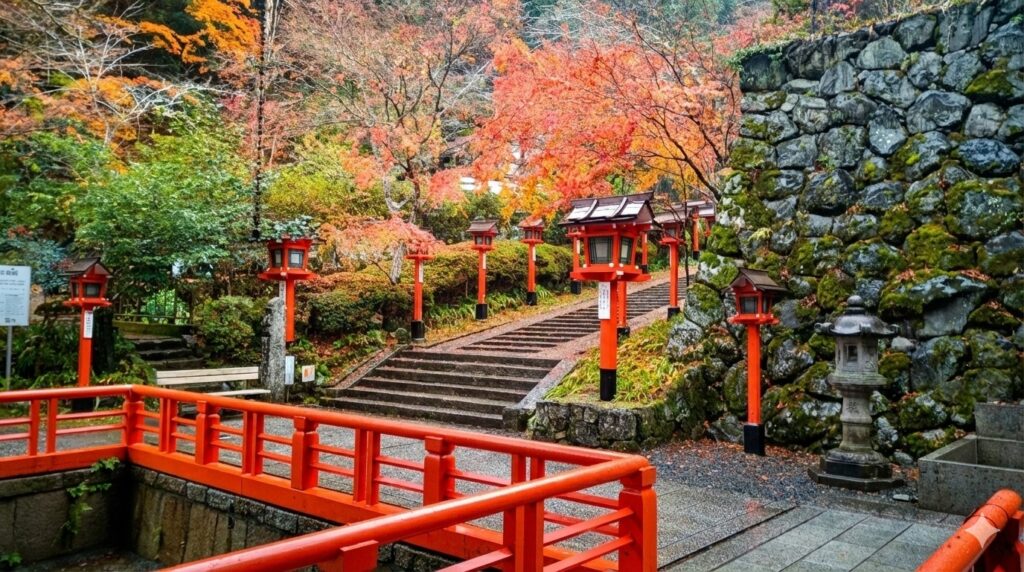 京都 鞍馬寺 の画像をナノバナナで加工する