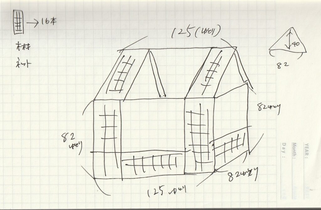 手作りミニビニールハウス 100円均一
