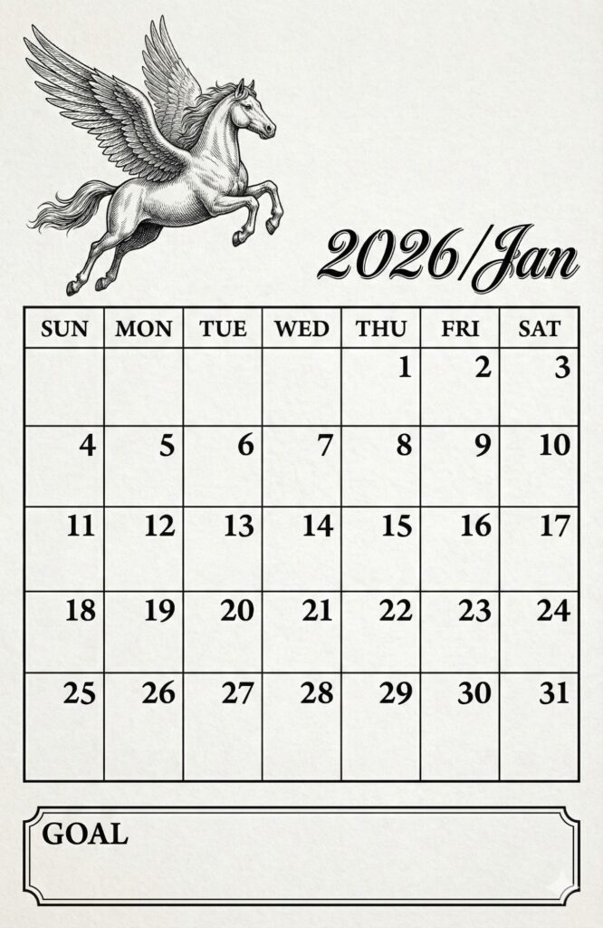 【AI画像生成】2026年カレンダーを作ってみた結果｜失敗例と成功例