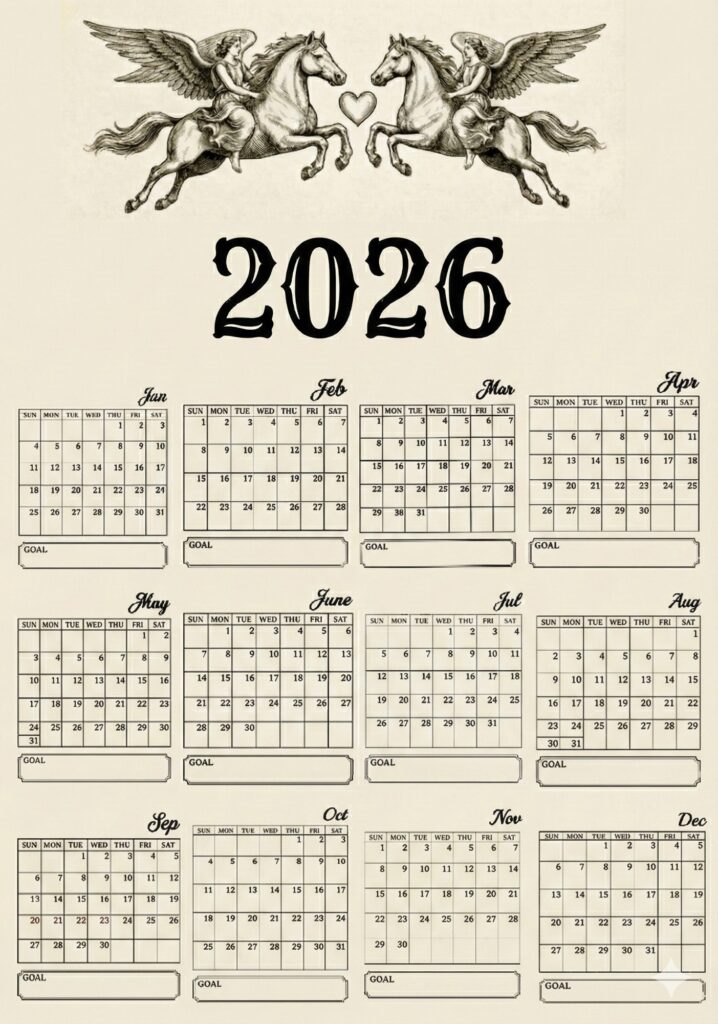 【AI画像生成】2026年カレンダーを作ってみた結果｜失敗例と成功例