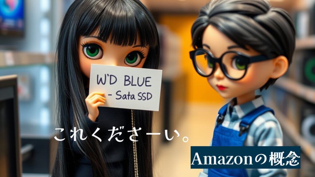 AmazonでSSDをかう女の子