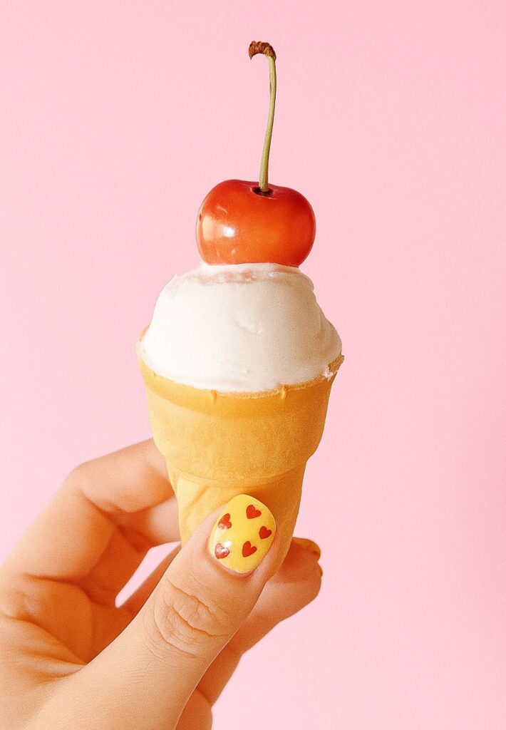 さくらんぼアイスとネイル