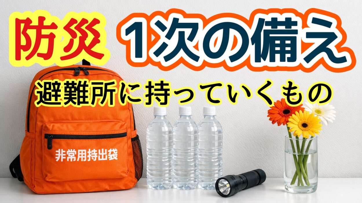 防災 1次の備え 避難場所へ持って行くもの 防災バッグ