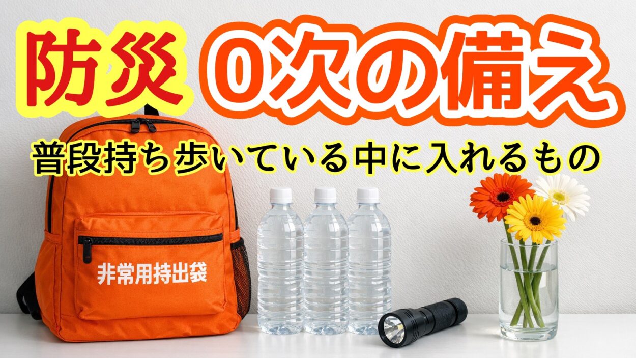 防災 ０次の備え 外出時に持って行くもの その日を生き延びる