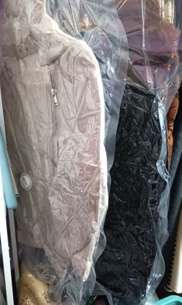 衣替え 100均 ハンガー付きの圧縮袋