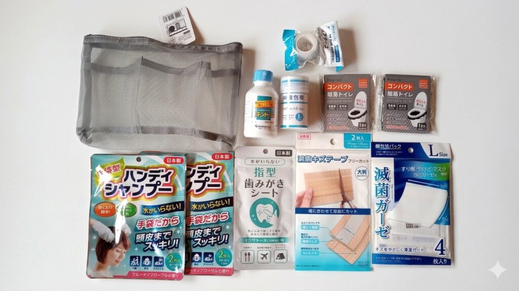 防災バッグ 医療関係のもの