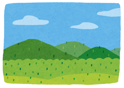 山の絵　いらすとや