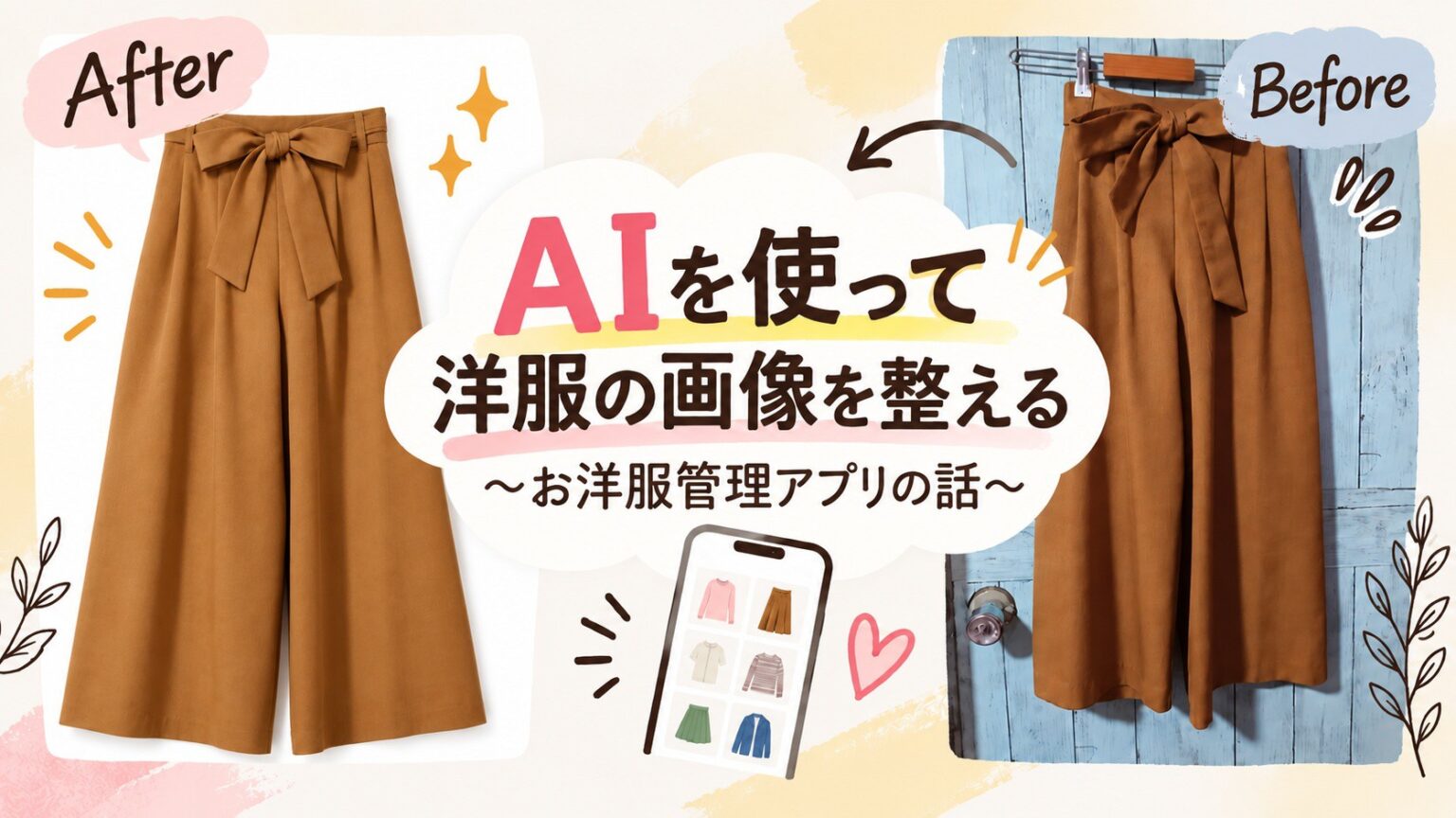 AIを使って洋服の画像を整える